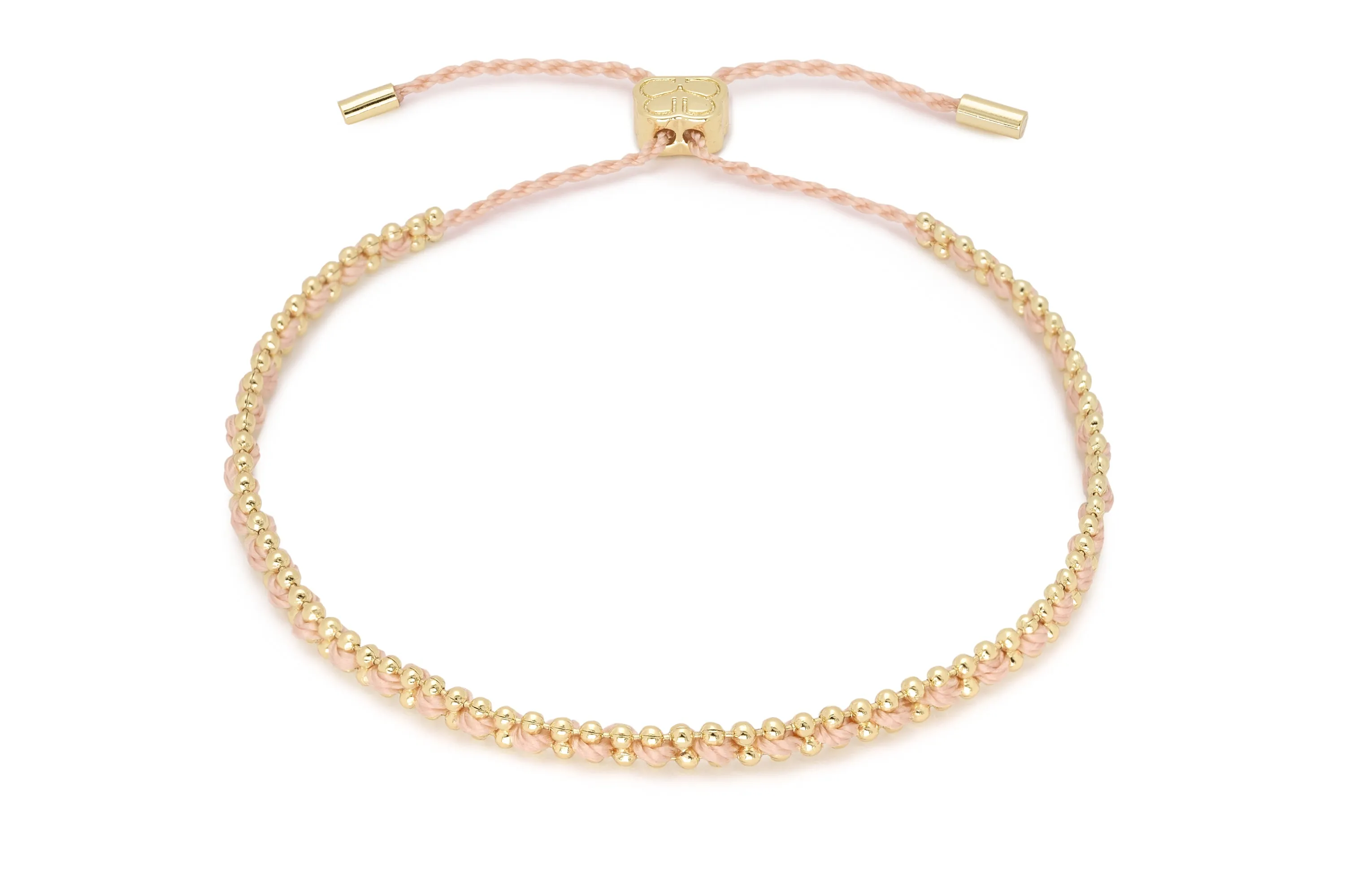 Braid Salmon Gold Bracelet
