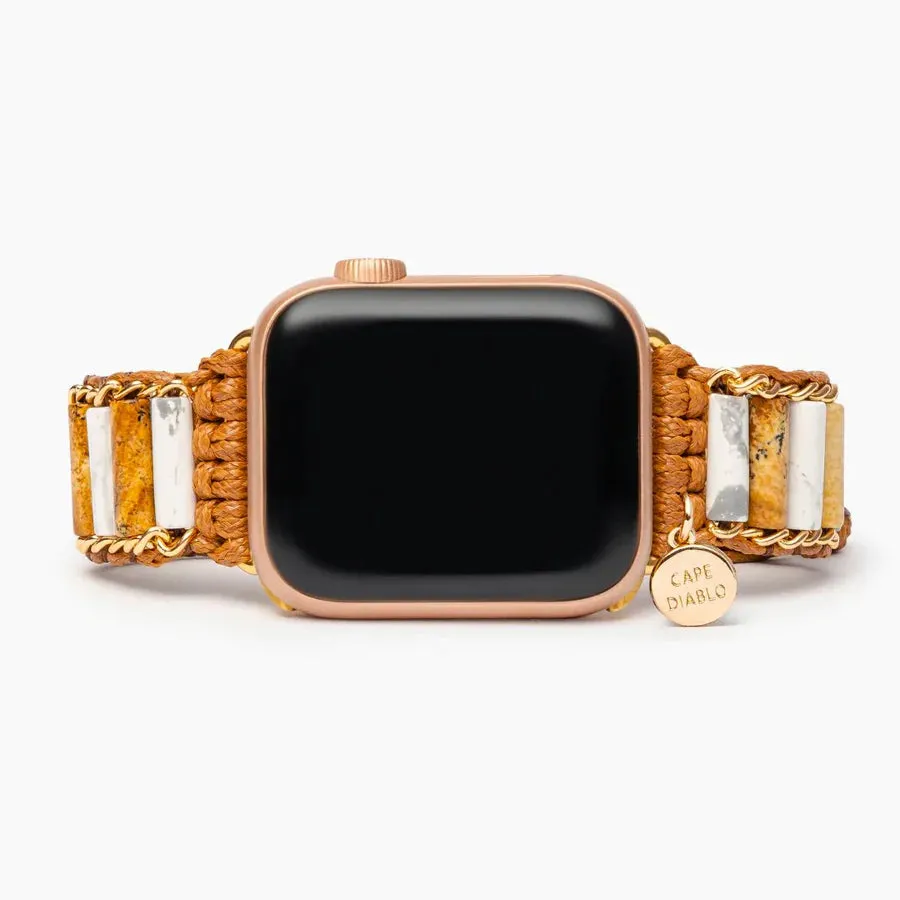 Cape Diablo - Apple Watch Strap, Linked Howlite & Jasper