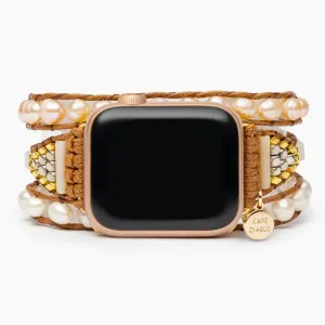 Cape Diablo - Apple Watch Wrap Strap, Graceful Freshwater Pearl