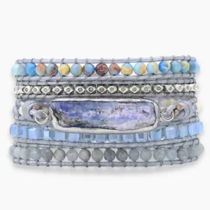 Cape Diablo - Beaded Wrap Bracelet, Healing Topaz