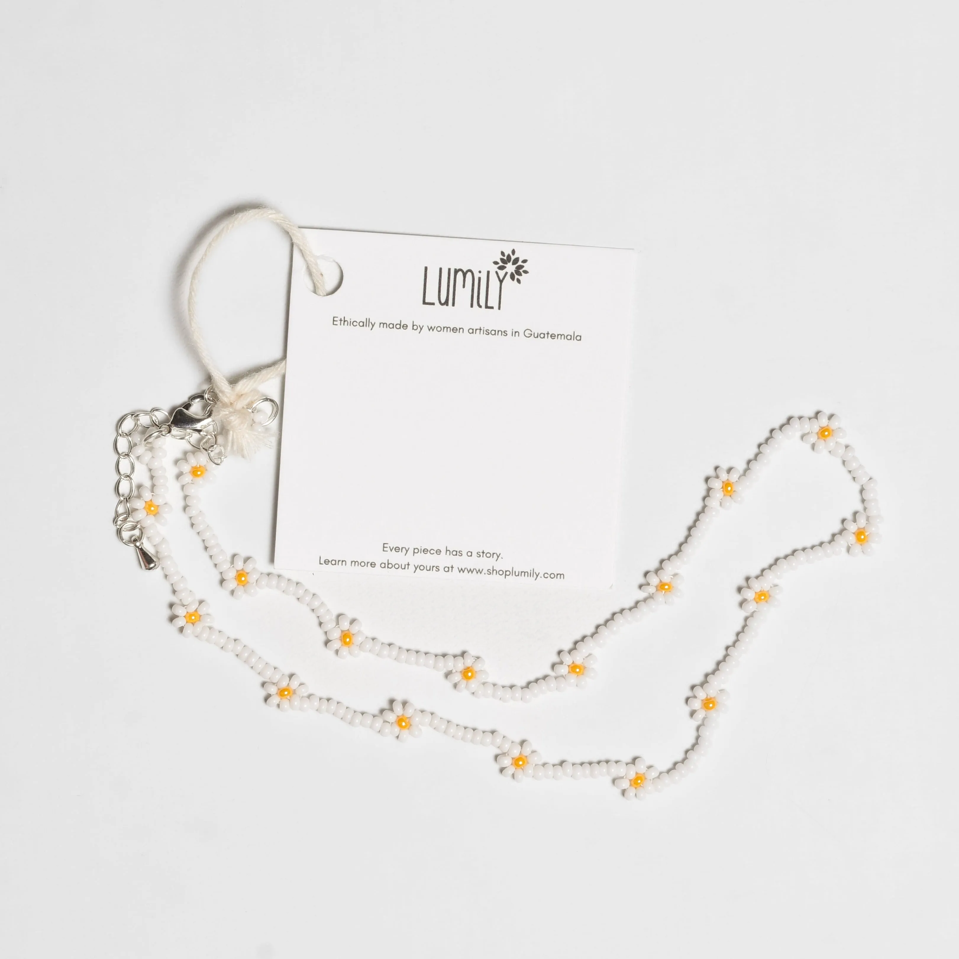 Daisy Seed Bead Choker - Guatemala