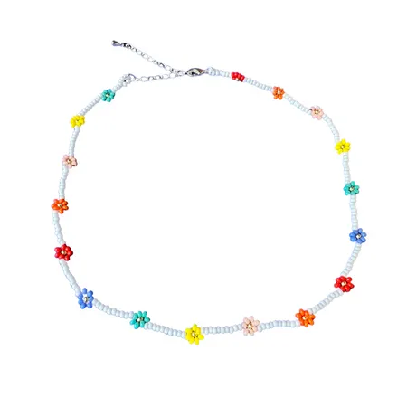 Daisy Seed Bead Choker - Guatemala