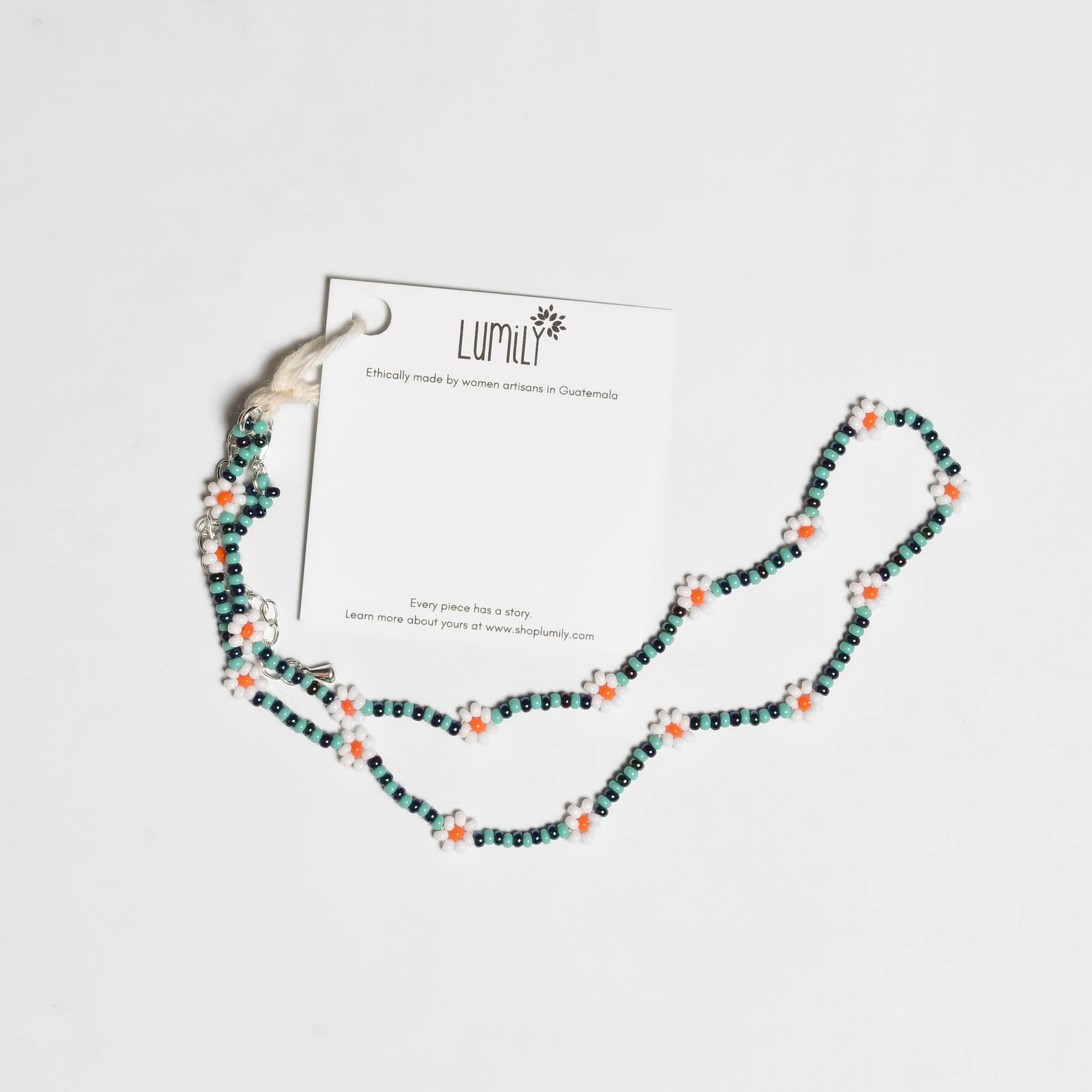 Daisy Seed Bead Choker - Guatemala