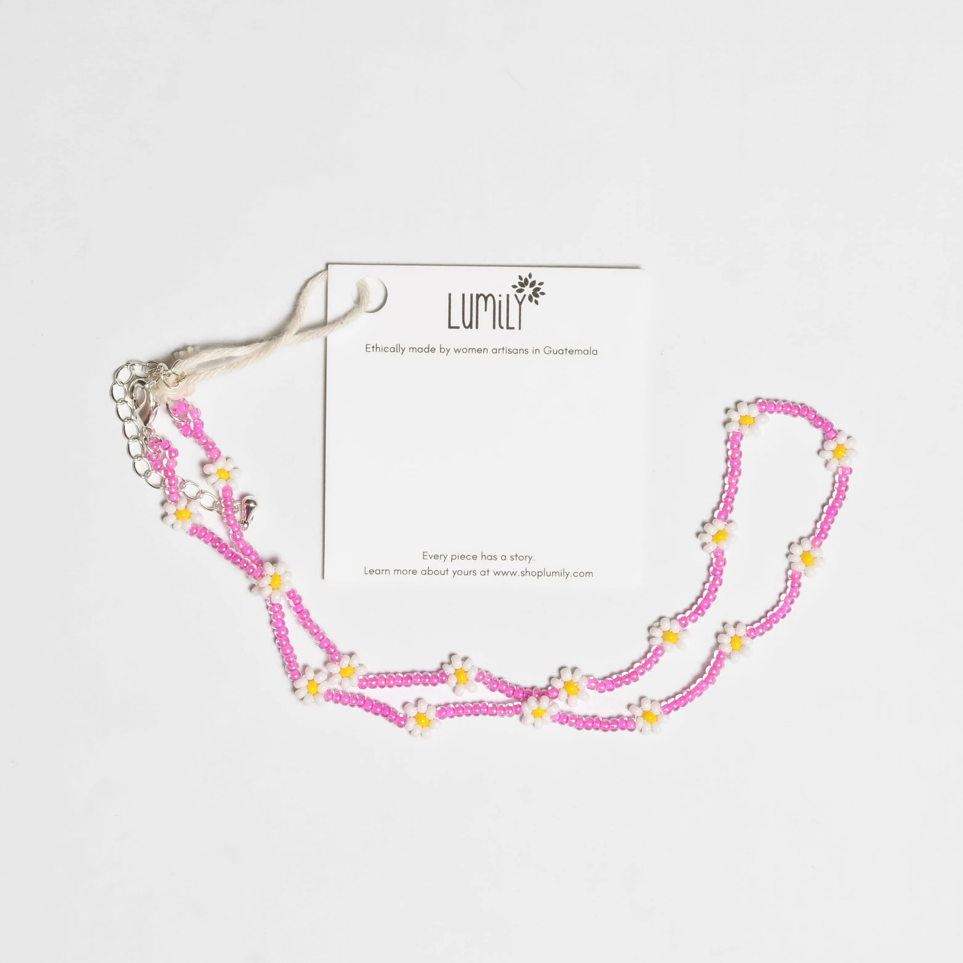 Daisy Seed Bead Choker - Guatemala