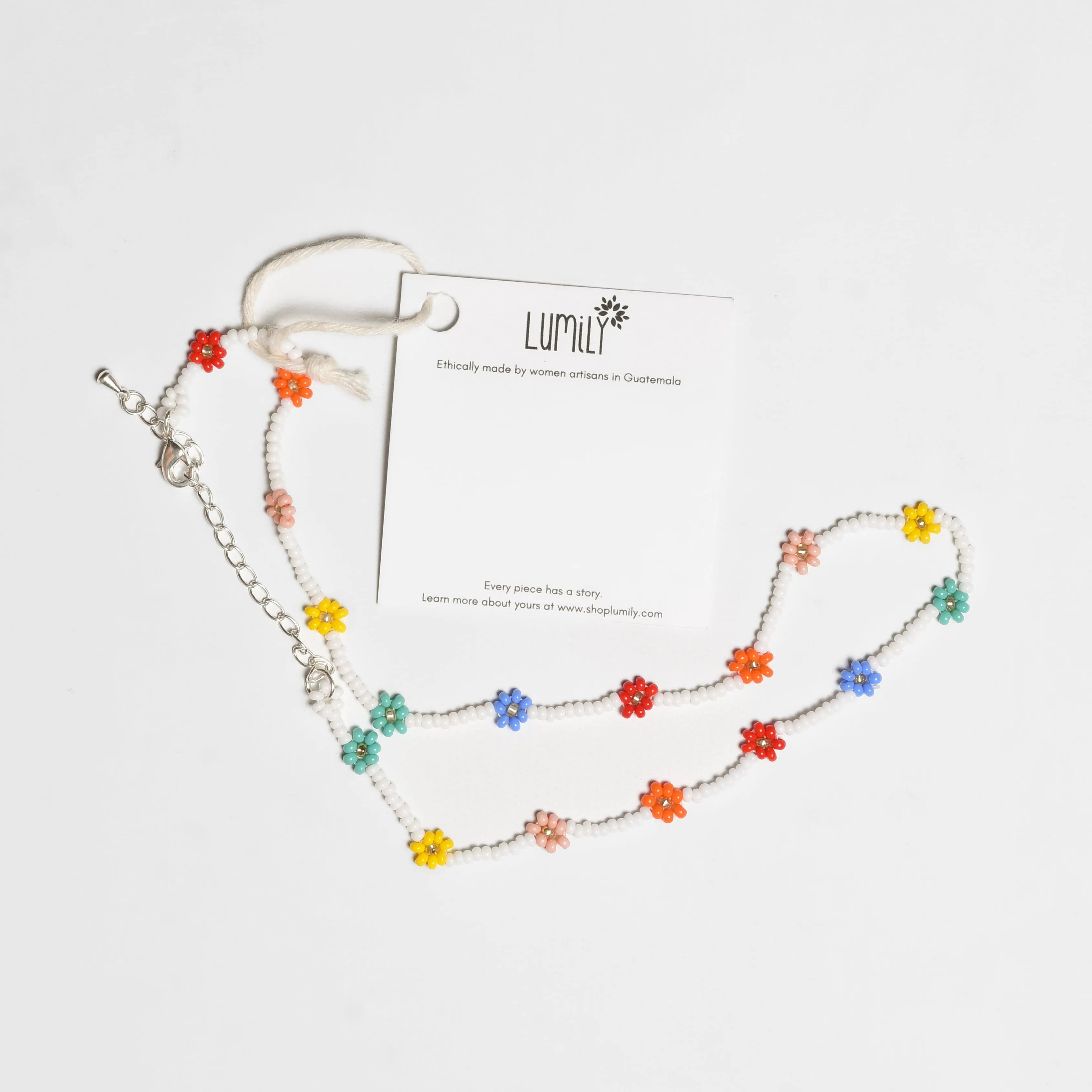 Daisy Seed Bead Choker - Guatemala