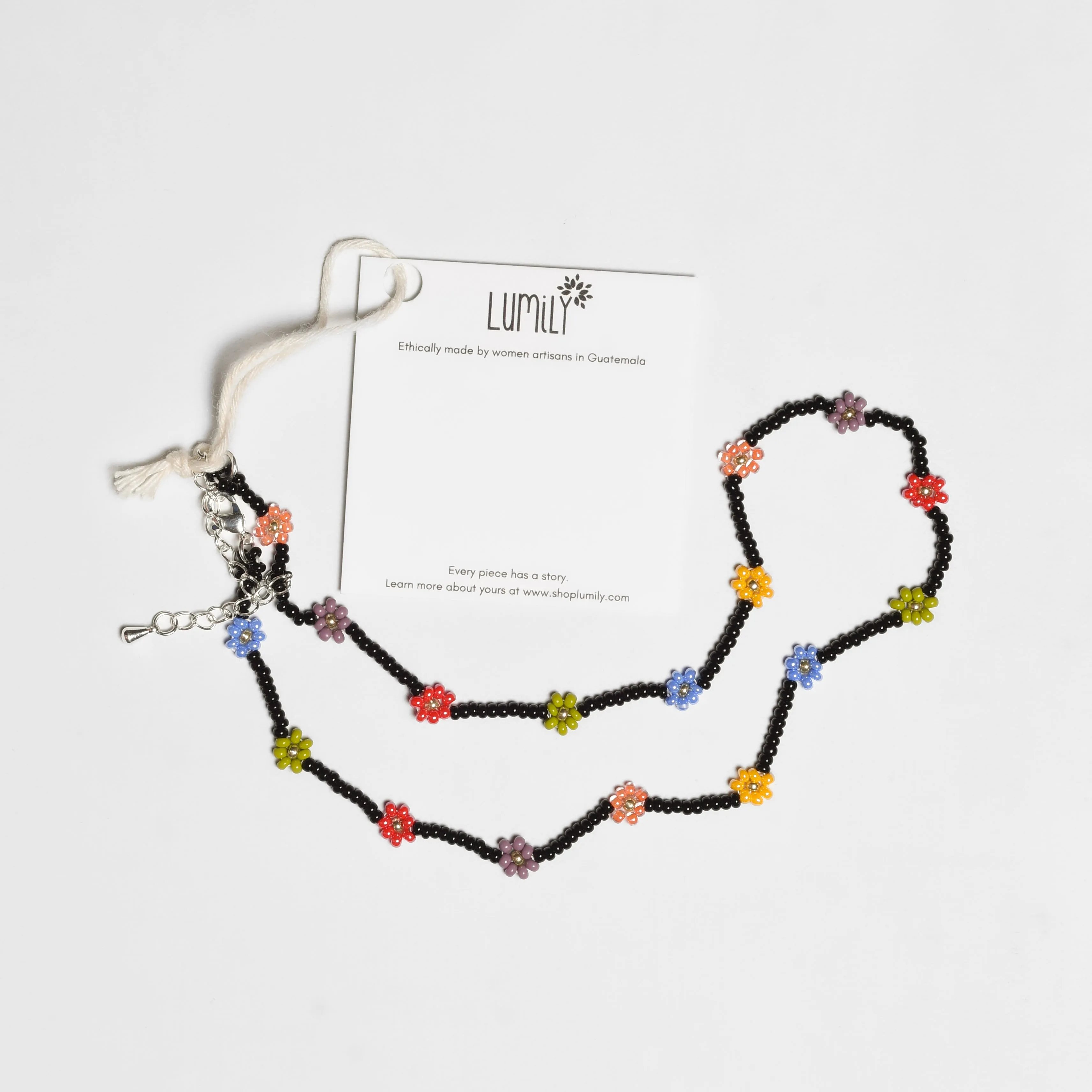 Daisy Seed Bead Choker - Guatemala