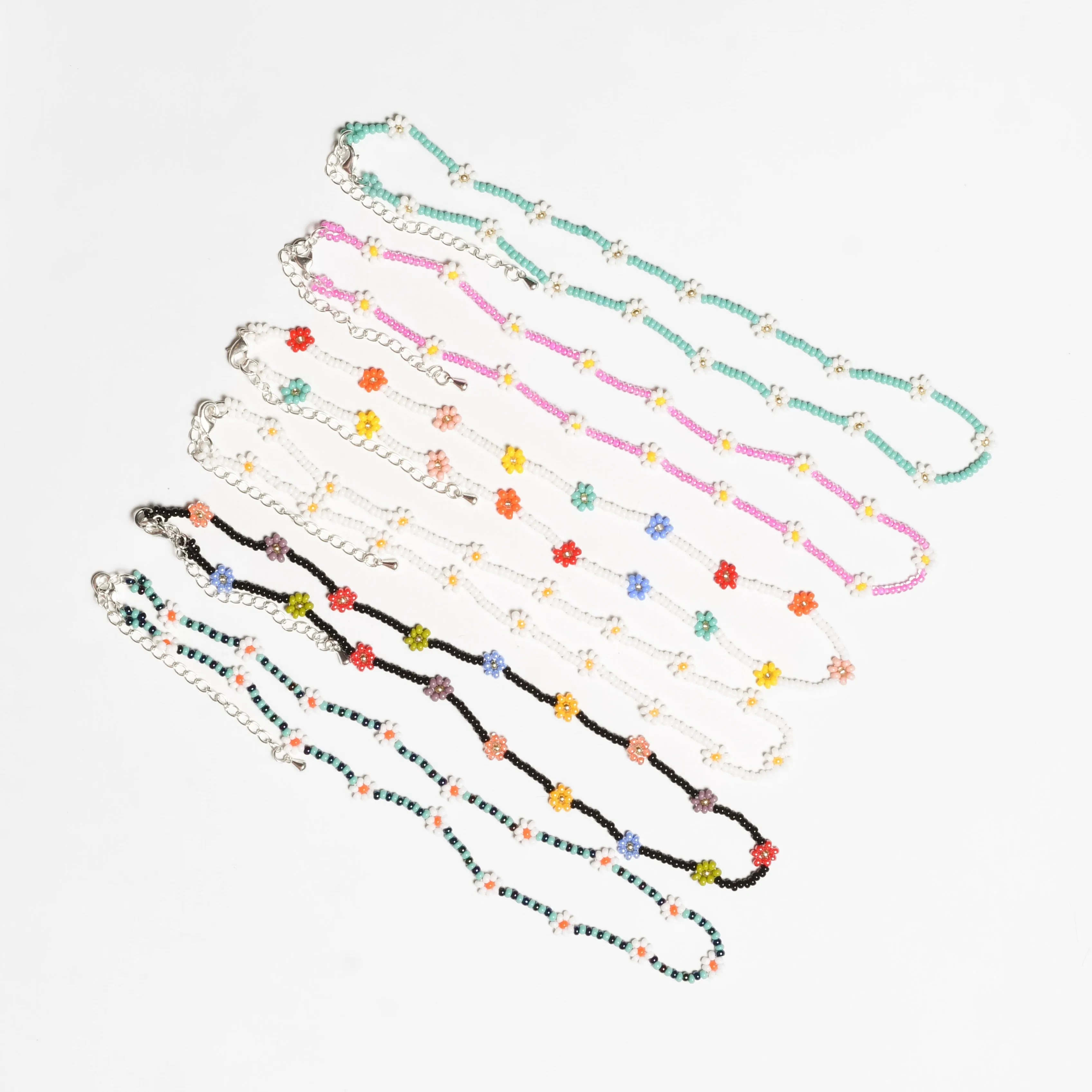 Daisy Seed Bead Choker - Guatemala