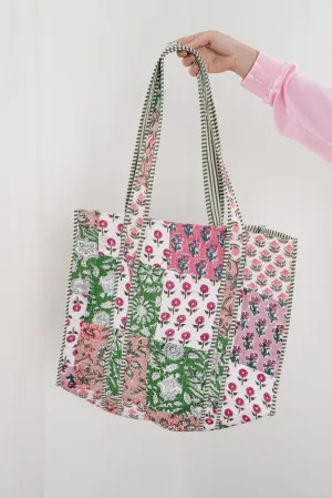 Dare To Dream Patchwork Tote Bag - Mauve