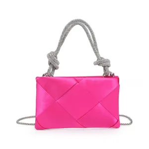 Elegant Evening Bag With Rhinestone Handle