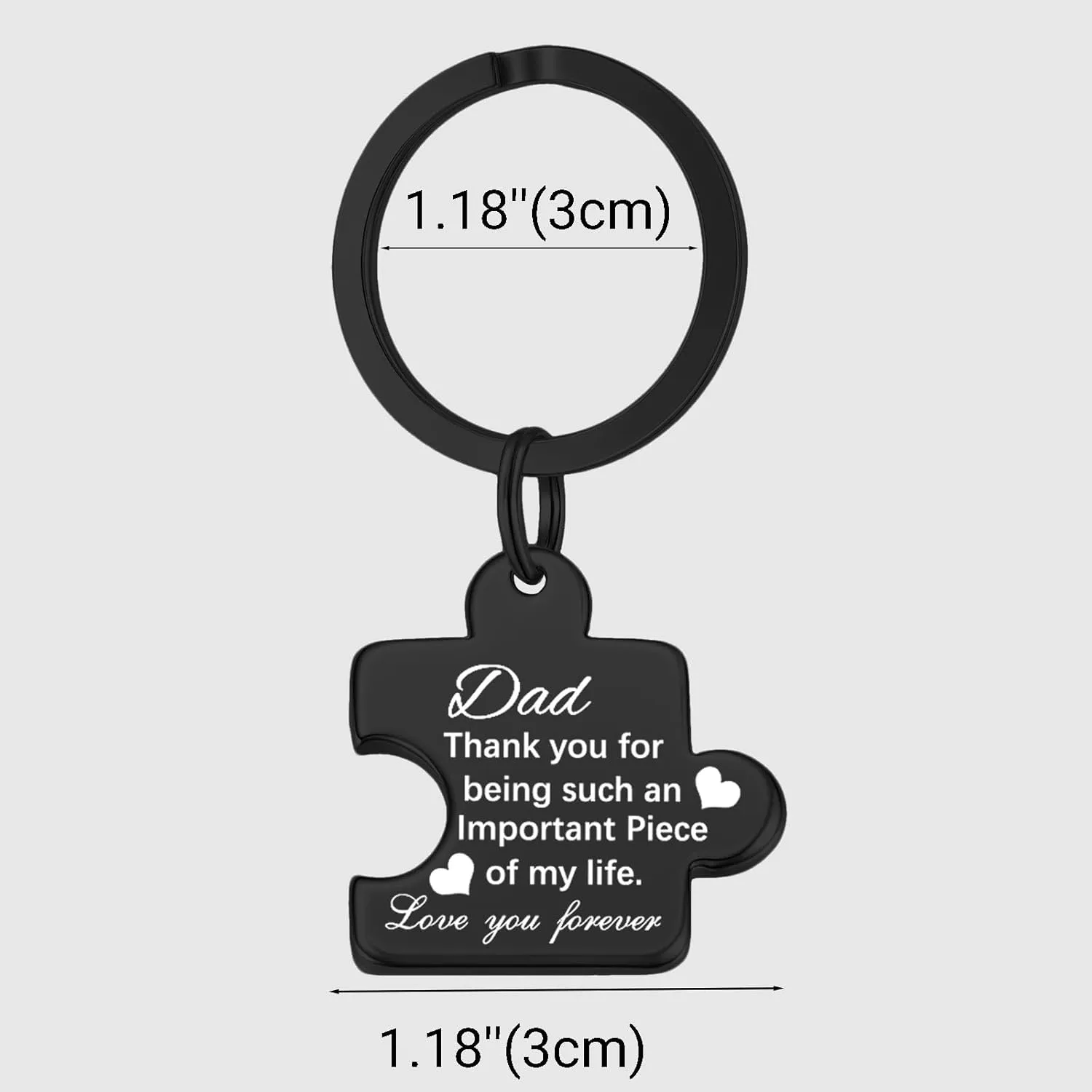Father's Day Gifts Puzzle Key Chain Mens Keychain Stainless Steel Keychains for Women Jewelry Gift for Men Women