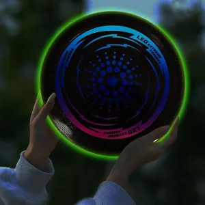Flying disc 49 Led Lamp Beads Ip65 Waterproof Cool Ultimate Flying disc 170g, for Adult and Family Boys Teens Kids Beach Camping Lawn Yard Games (Green)