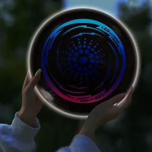 Flying disc 49 Led Lamp Beads Ip65 Waterproof Cool Ultimate Flying disc 170g, for Adult and Family Boys Teens Kids Beach Camping Lawn Yard Games (White)