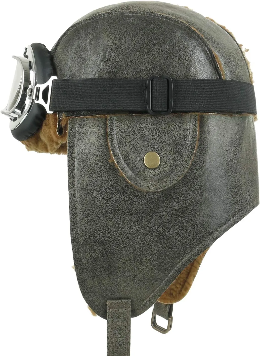 ililily Aviator Hat Winter Snowboard Fur Ear Flaps Trooper Trapper Pilot Goggles
