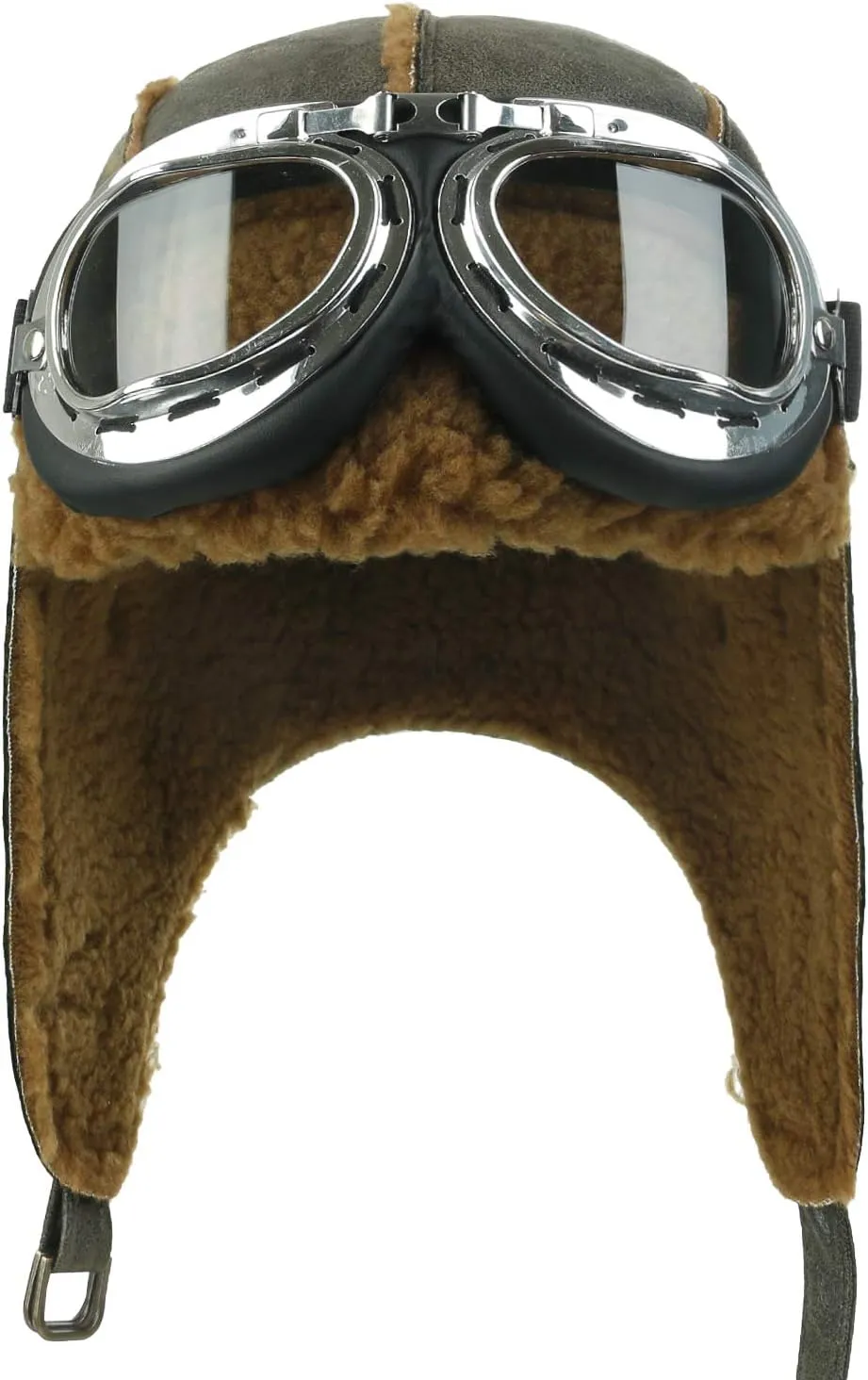 ililily Aviator Hat Winter Snowboard Fur Ear Flaps Trooper Trapper Pilot Goggles