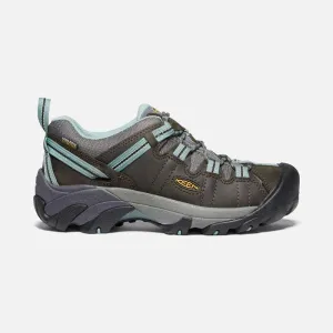 Keen Women's Targhee II Waterproof Shoes- Black Olive/ Mineral Blue