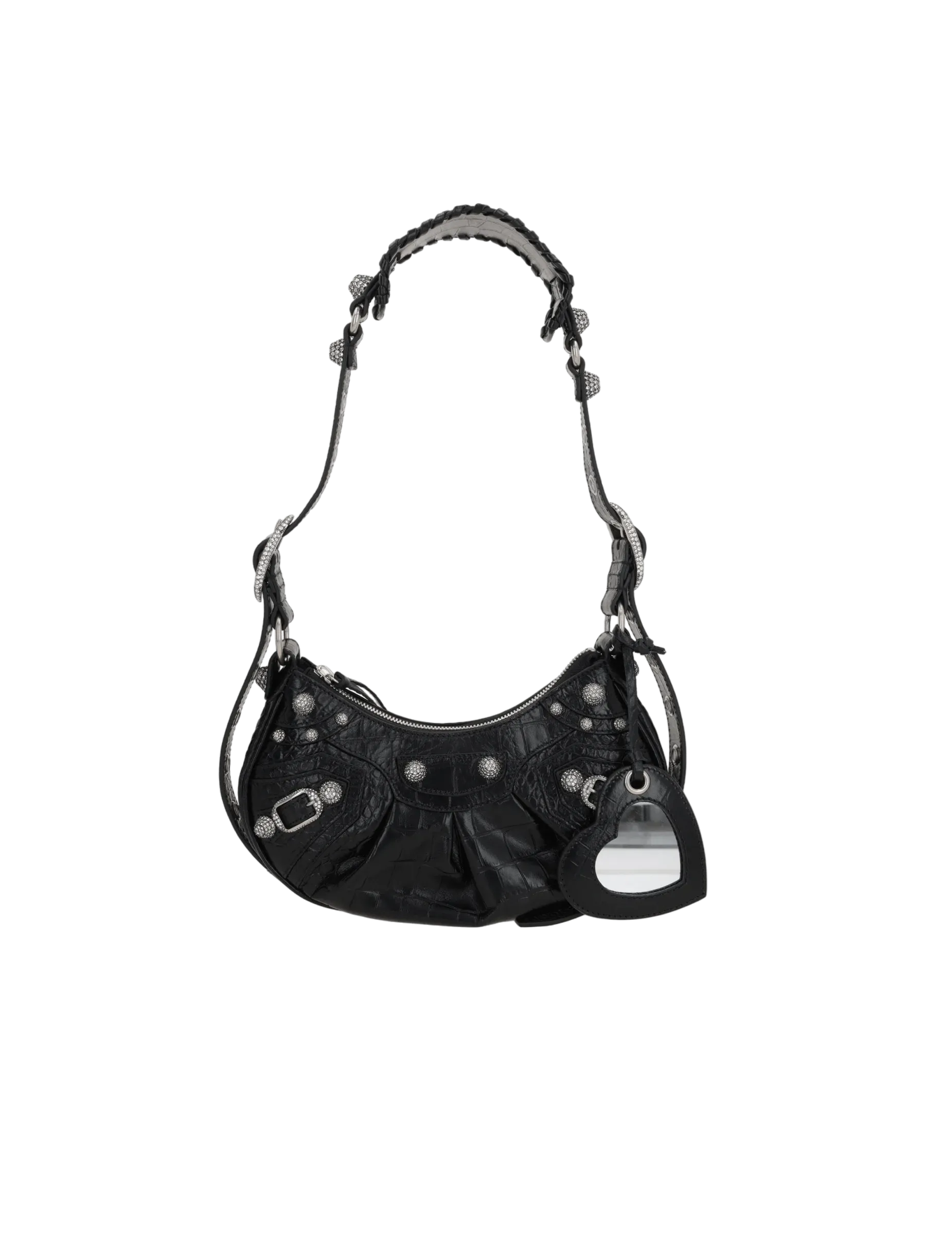Le Cagole Crocodile Shoulder Bag