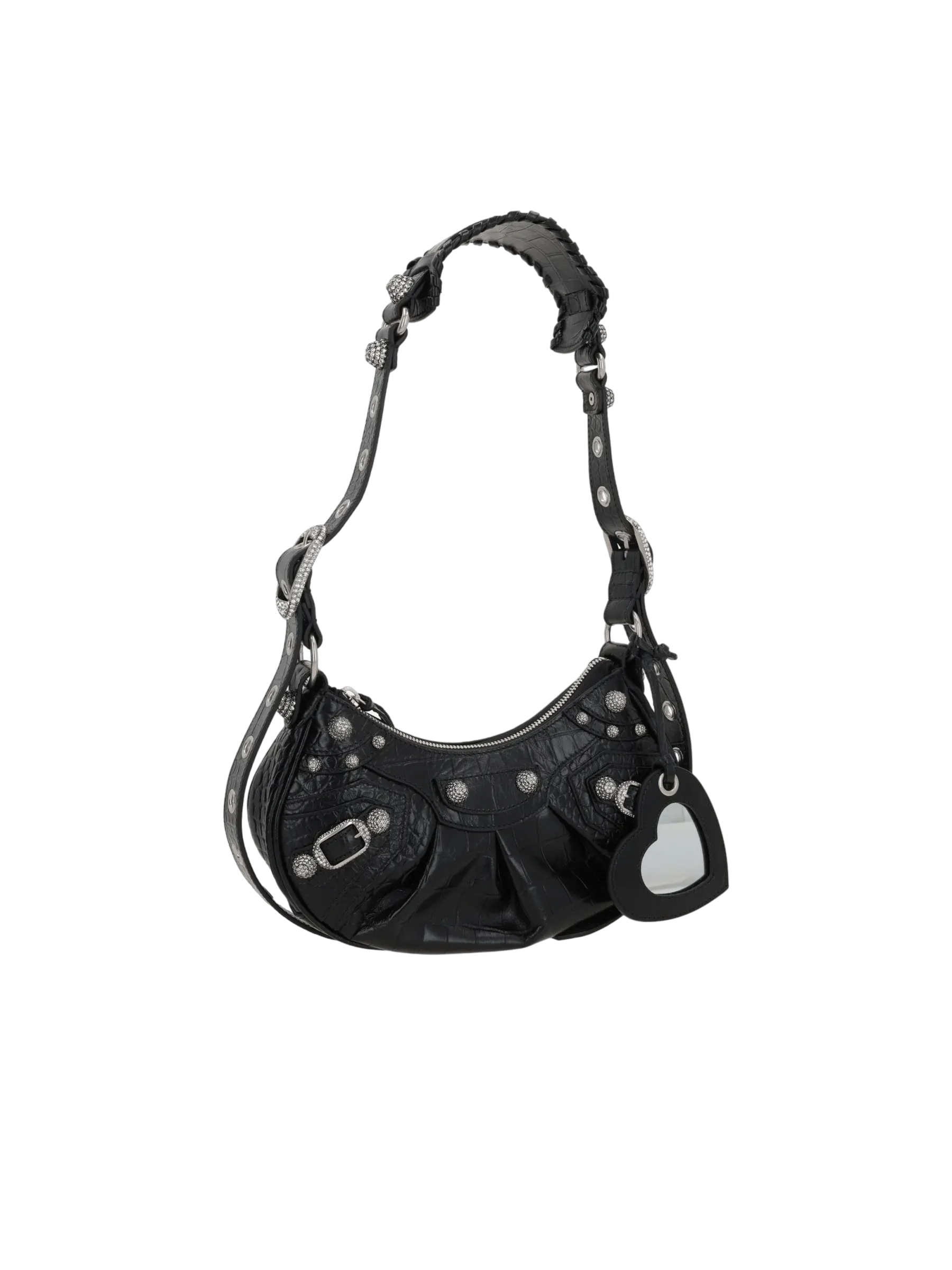 Le Cagole Crocodile Shoulder Bag