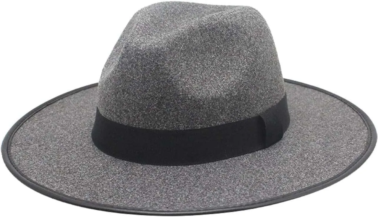 Lux leather Fedora Black