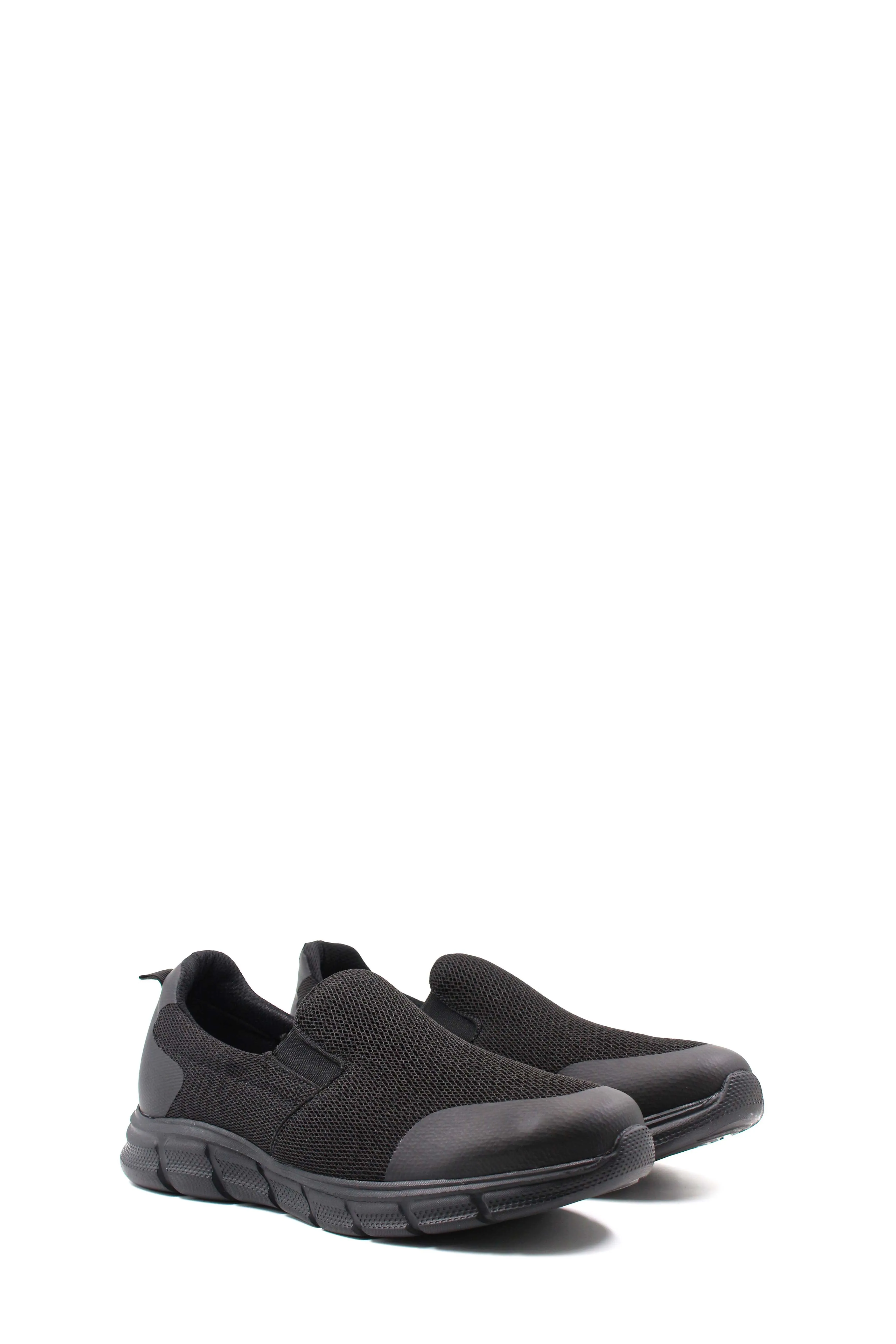 Men's Black Slip-On Mesh Sneakers - Lightweight & Breathable - Wessi