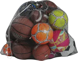 Mesh Equipment Bag - 32 x 36 and 24 x 36 - Adjustable, sliding drawstring cord closure. Perfect mesh bag for parent or coach, making it easy to transport and keeping your sporting gear organized.