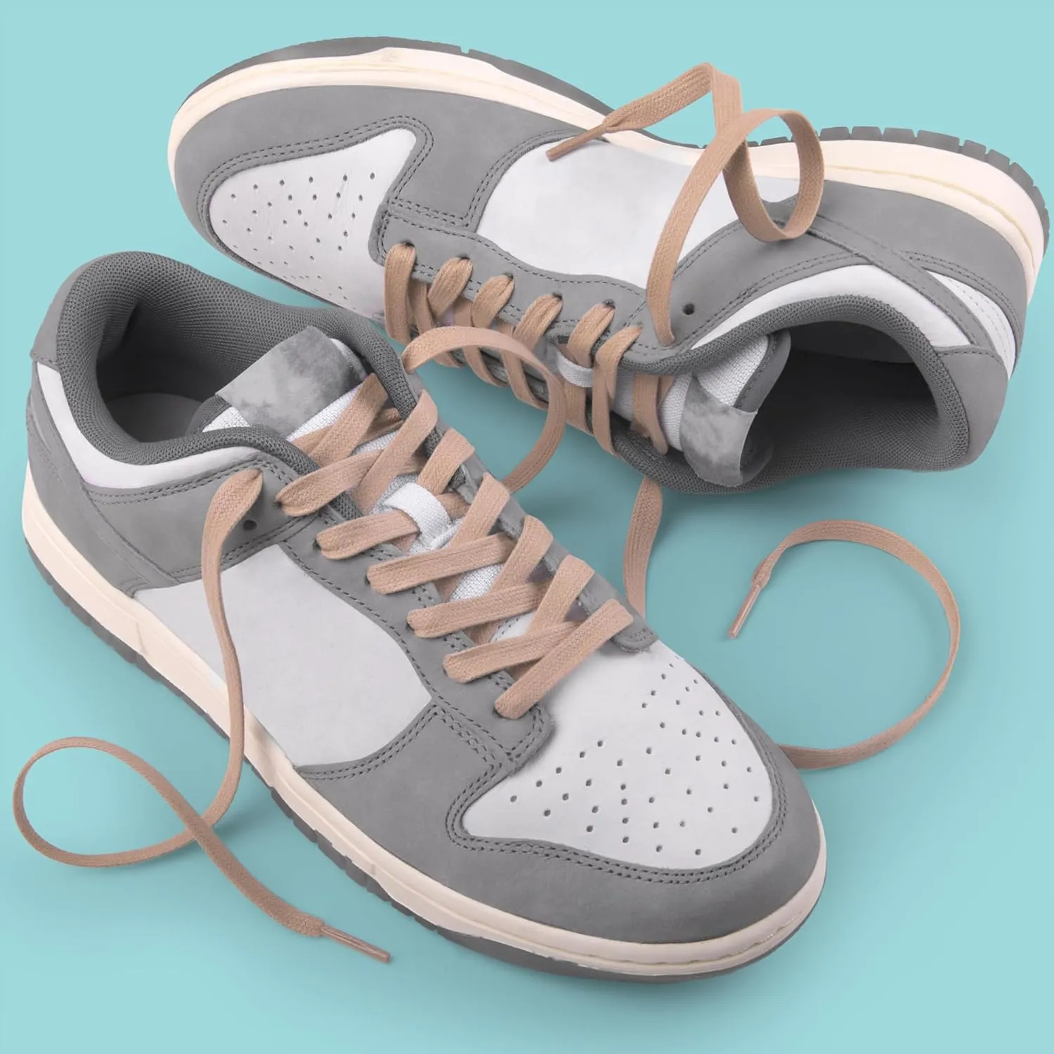 Miscly Flat Waxed Cotton Shoe Laces for Boots, Sneakers, and Shoes  Multiple Lengths and Colors Available