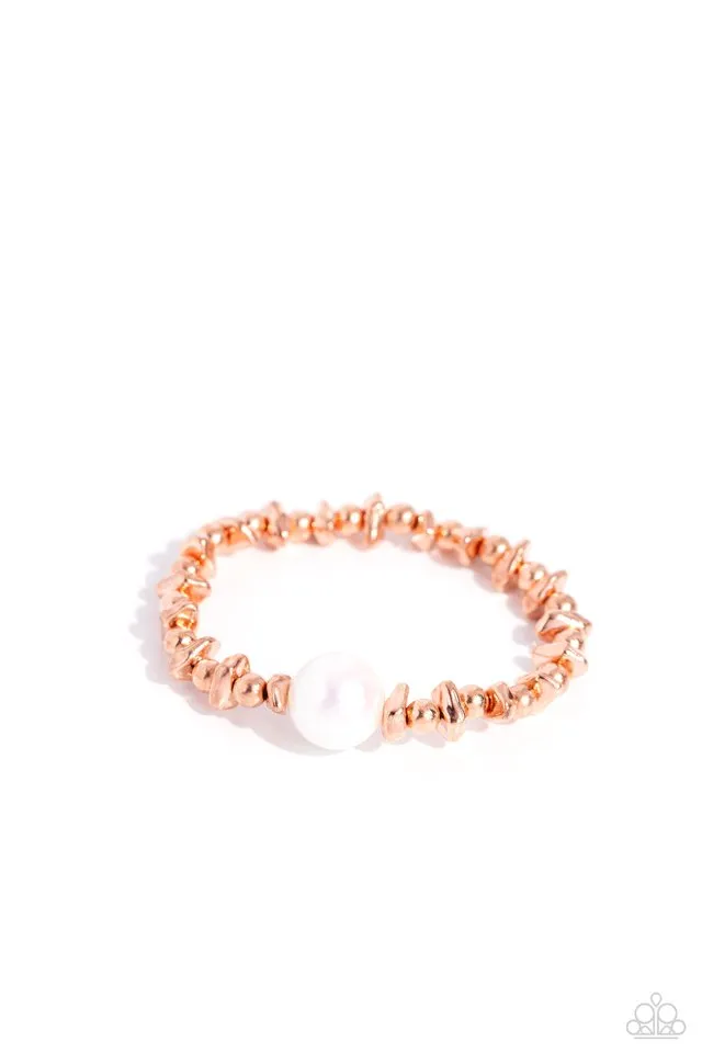 Paparazzi Bracelet ~ Chiseled Class - Copper
