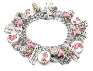 Pink Flamingo Charm Bracelet
