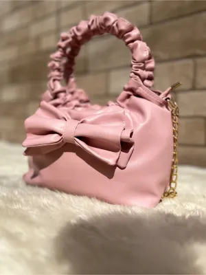 Pink Ruched Potli Bag