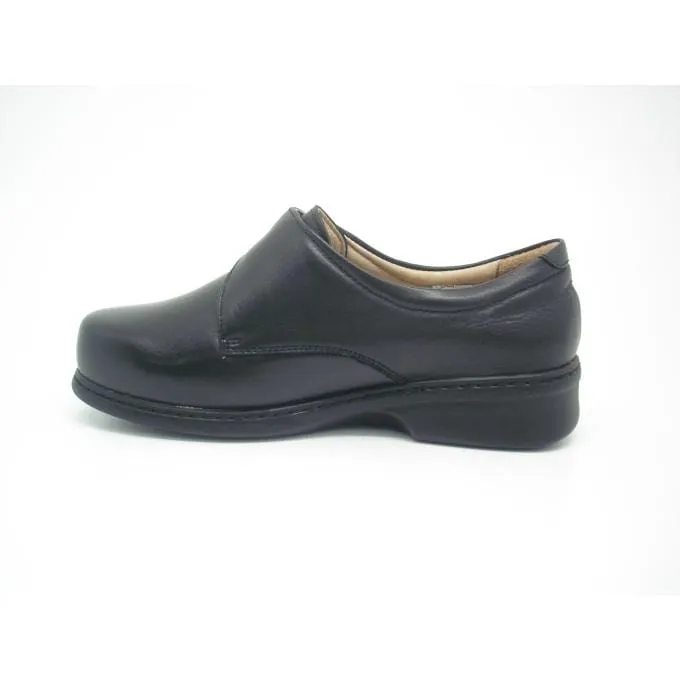 Portofino Women's Velcro Stretch Dress Shoes- Nero