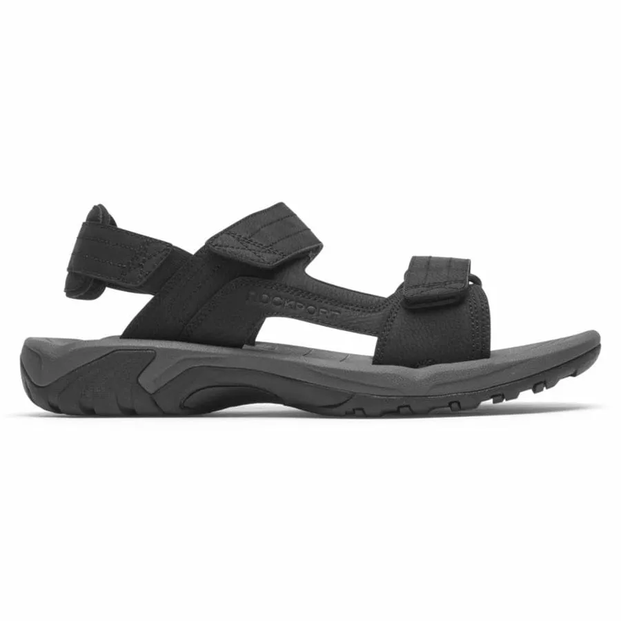 Rockport Men's Byron Quarter Strap Sandals- Black