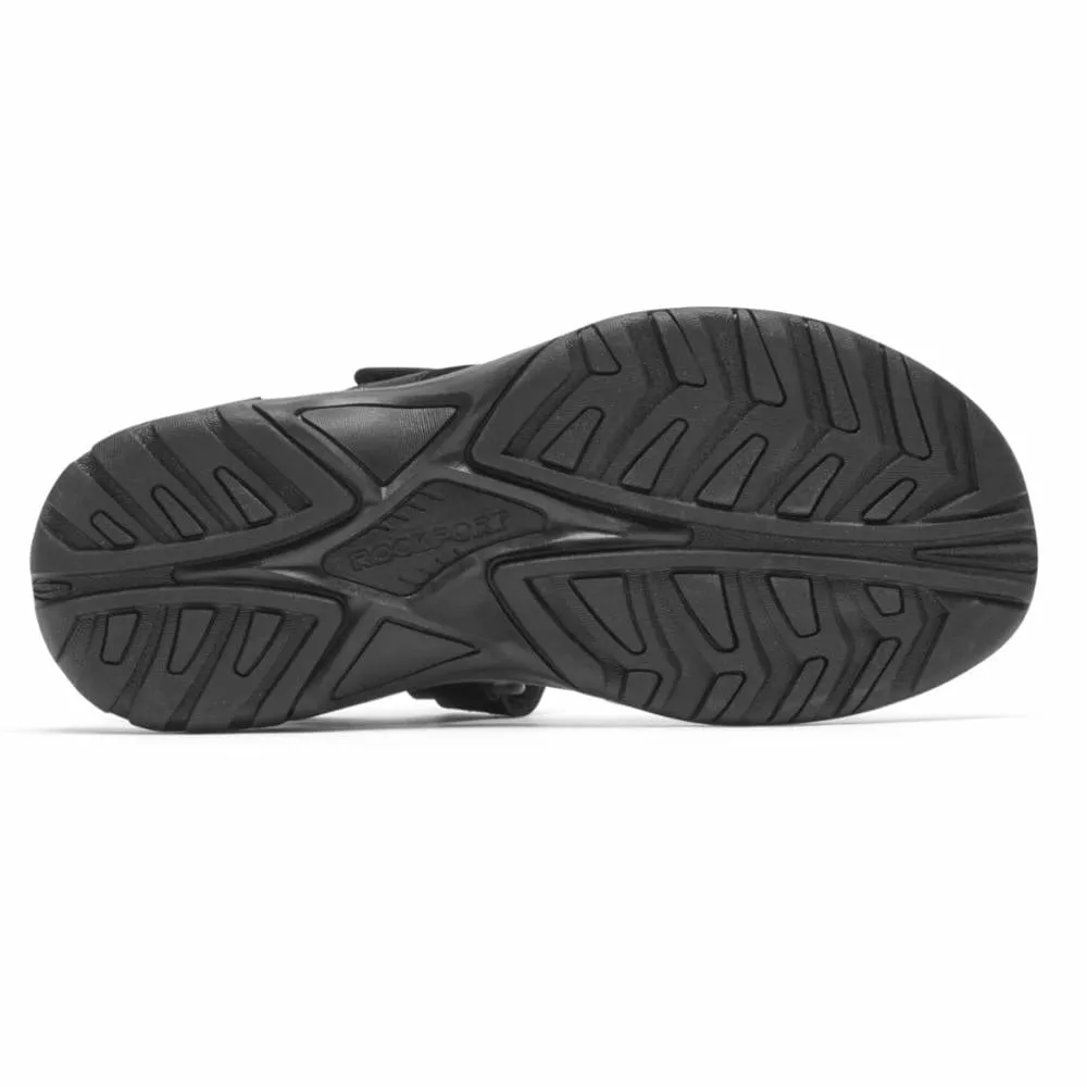 Rockport Men's Byron Quarter Strap Sandals- Black