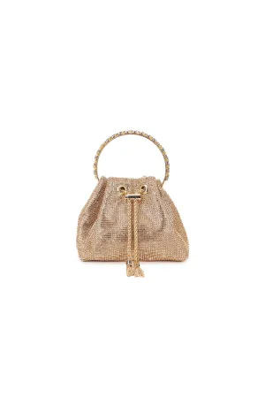 Rose Gold Crystal Pouch Evening Bag