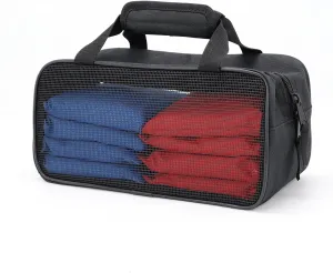 SCOTTCHEN Cornhole Bag Carry Case with Hand Guard Pad - Premium Carrying Pouch with Protective Cushion, Utility Storage Box for Cornhole Bags,black bag only - 1 Pack