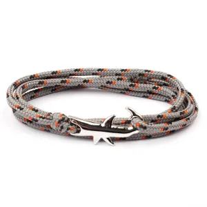 Silver Shark Nautical Rope Bracelet