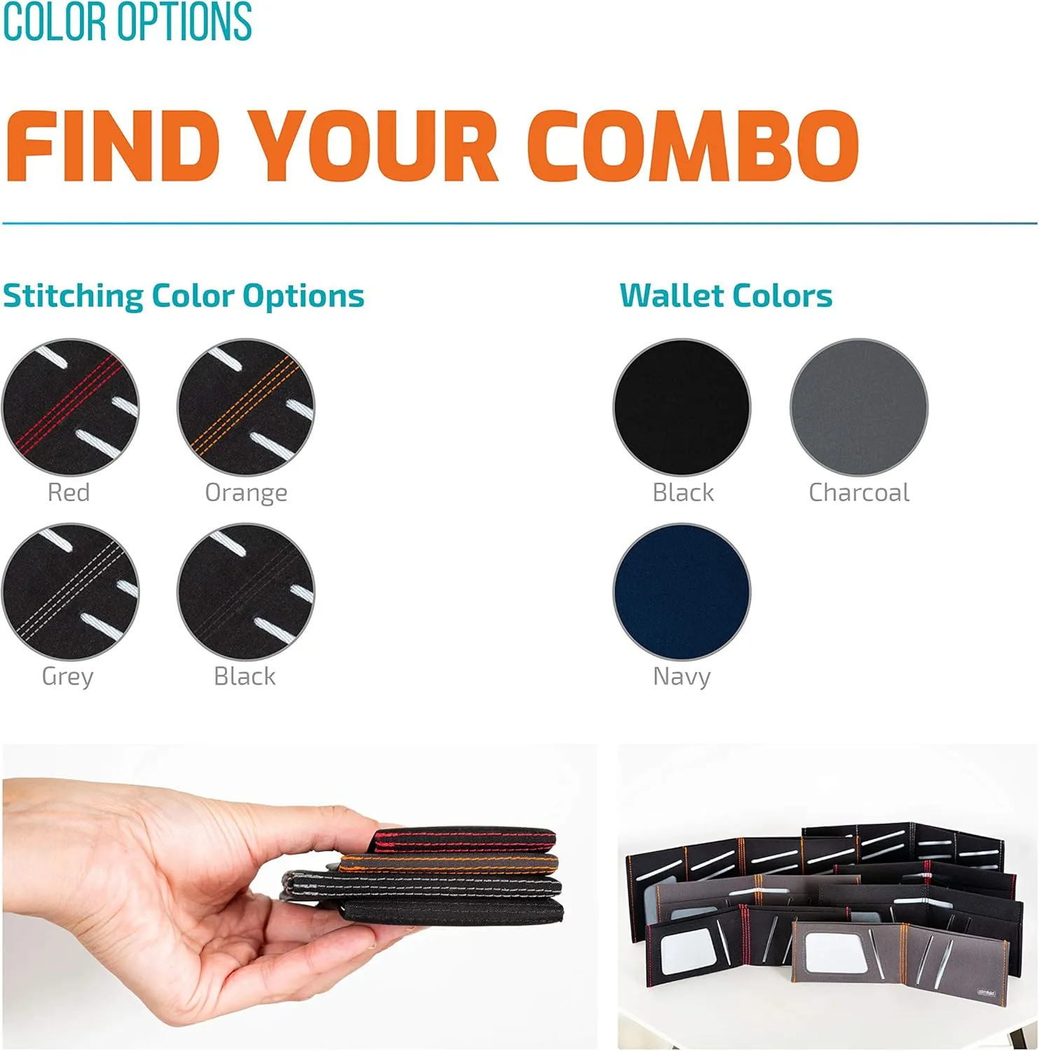 SlimFold? Minimalist Wallet - RFID Option - Thin, Durable, and Waterproof Guaranteed - Made in USA - NANO Size