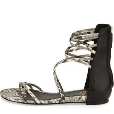 Snakeskin Summer High Heel Comfortable Sandals