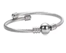 Stainless Steel Twist Ball Bracelet