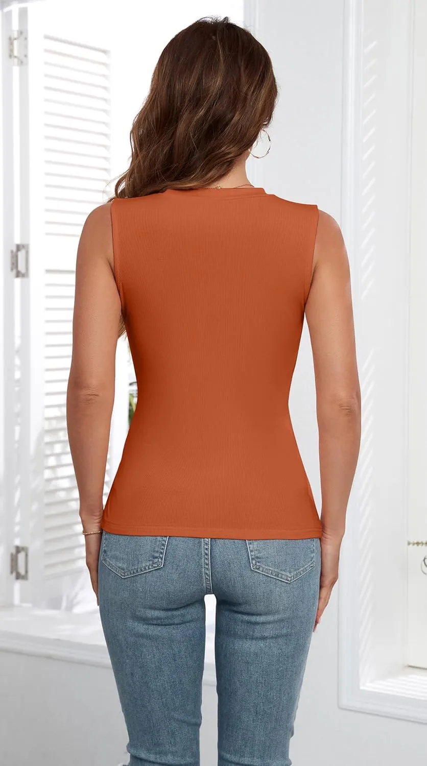Tank Tops for Women Summer Sleeveless Racerback Casual Basic Ribbed Slim Fitted Shirts