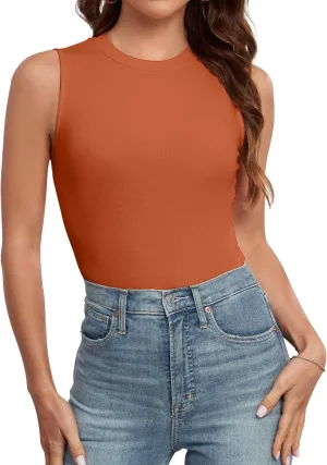 Tank Tops for Women Summer Sleeveless Racerback Casual Basic Ribbed Slim Fitted Shirts