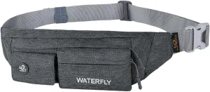 WATERFLY Fanny Pack for Women Men Water Resistant Small Waist Pouch Slim Belt Bag with 4 Pockets for Running Travelling Hiking Walking Lightweight Crossbody Chest Bag Fit All Phones