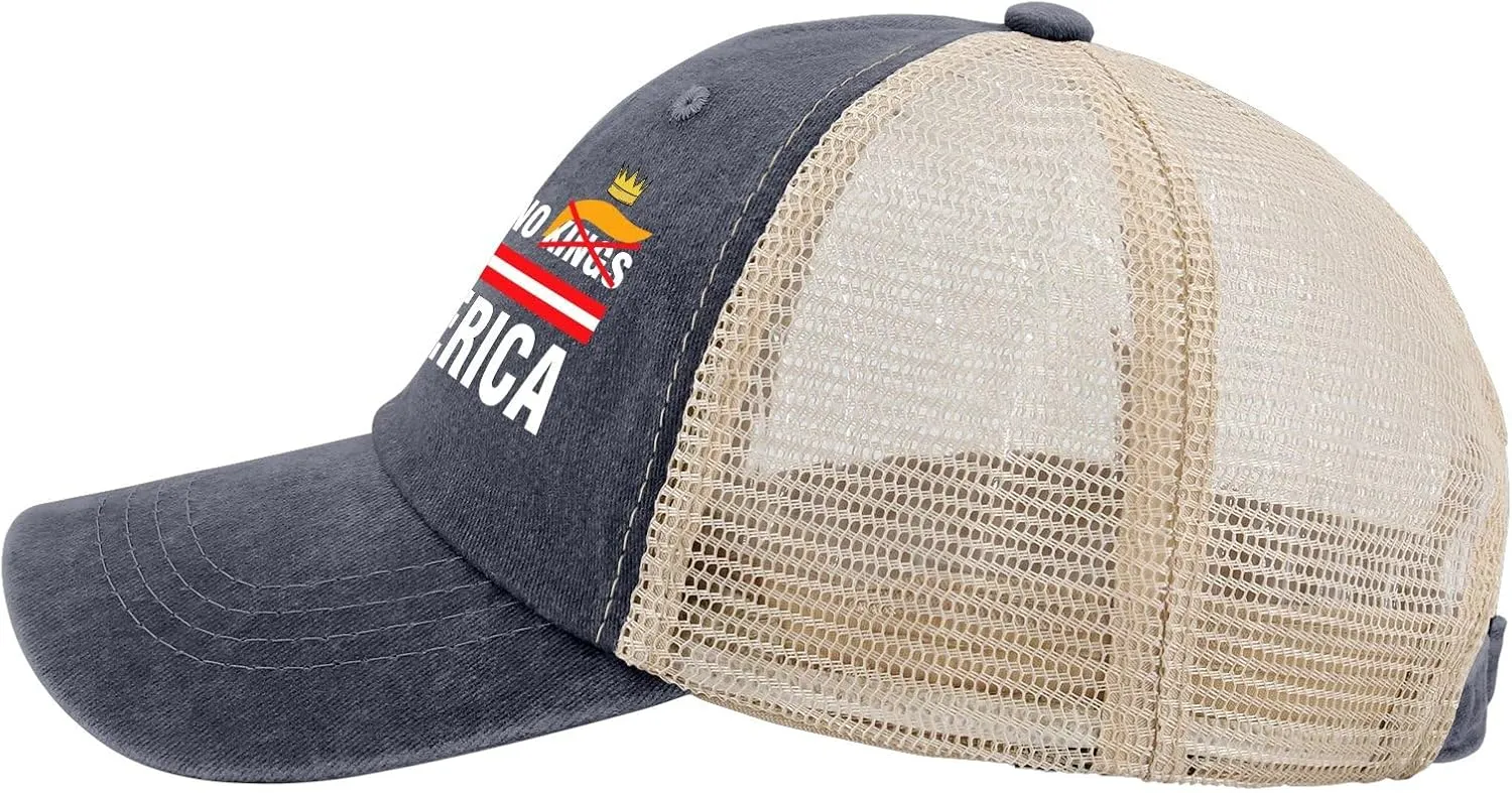 We Have No King in America Saying Hats Men's hat Mens Beach hat Gifts for Women Baseball Cap