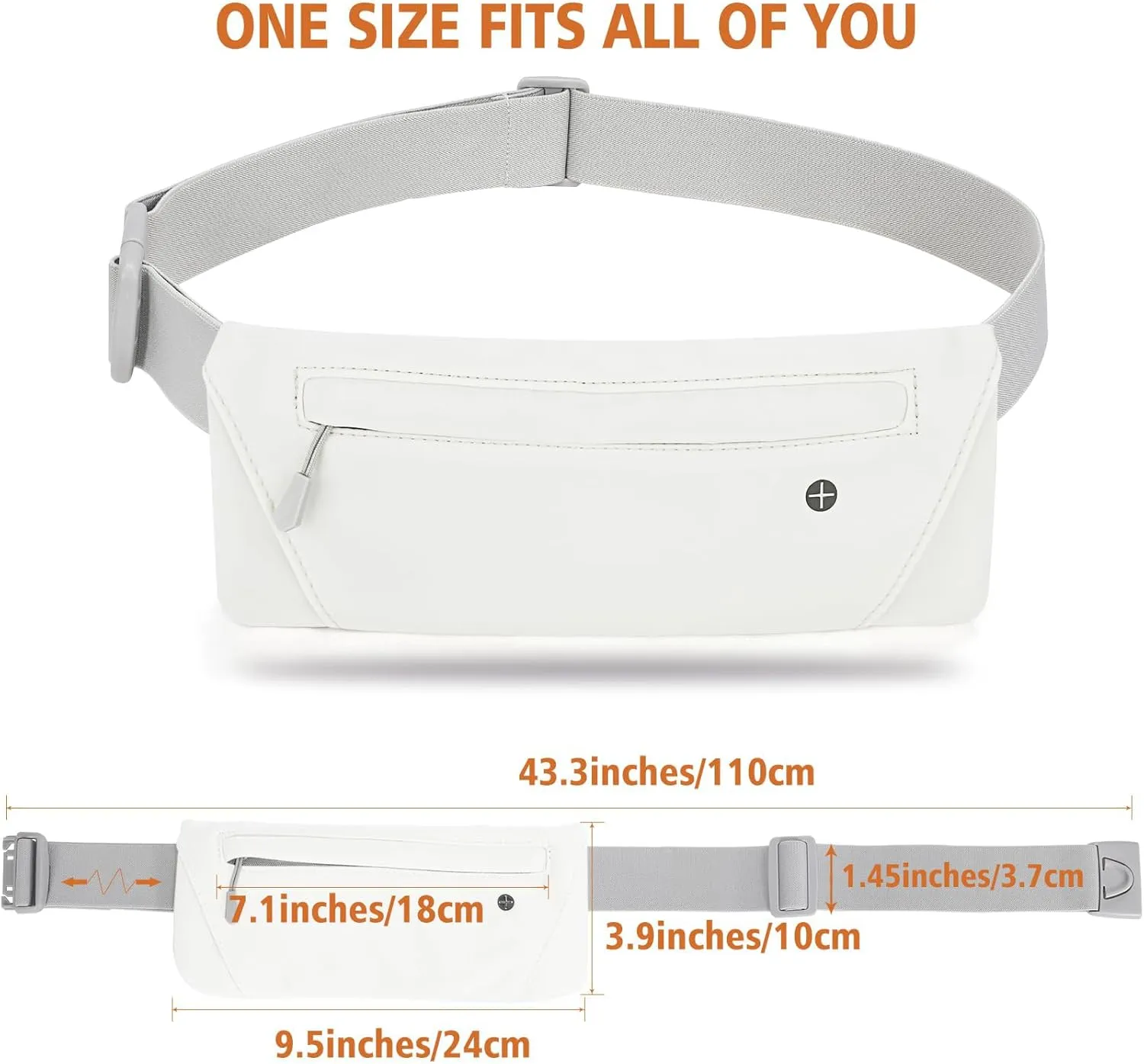 WHIPPY Slim Running Belt Fanny Pack for Women Men Elastic Runners Belt Waist Pouch Chest Bag Phone Holder Waist Pack for Running Hiking