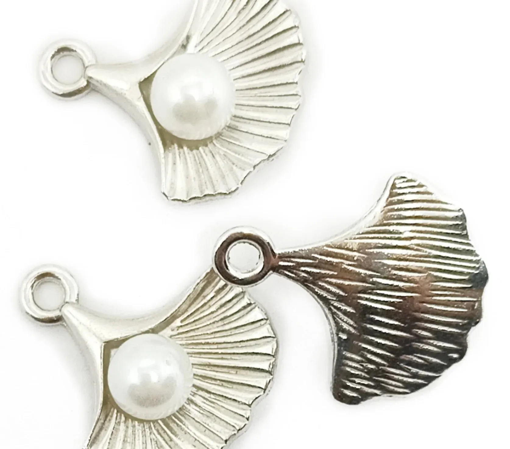 White & Silver Assorted Designer Silver Charms