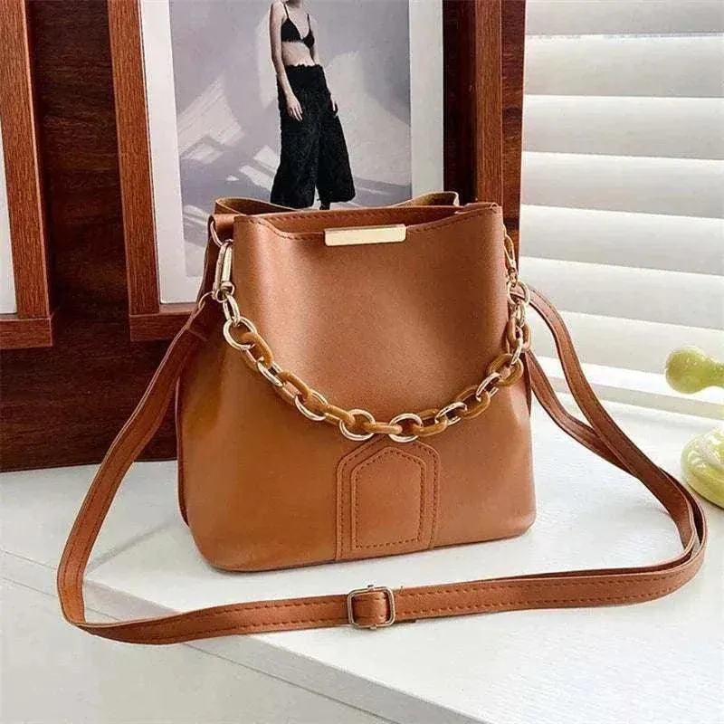 Women Leather Shoulder Bag - Stylish & Compact Handbag - WSH026