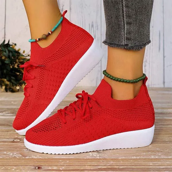 Women's Versatile Lace-Up Casual Shoes 82689853C