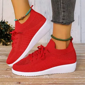 Women's Versatile Lace-Up Casual Shoes 82689853C