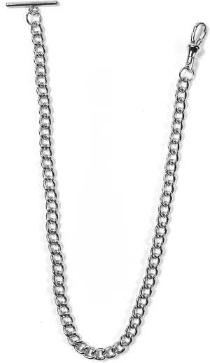 YECSOSS Men's Pocket Watch Chain Albert Chain, Vest Chain with T-bar Gold/Silver