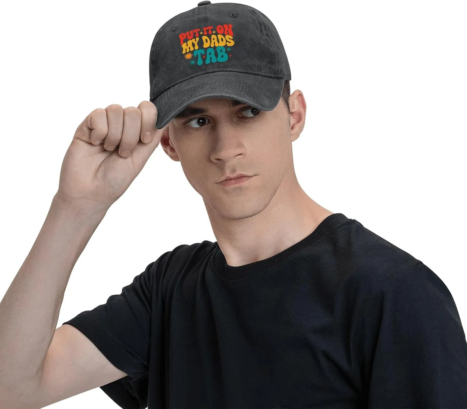 Your Dad is My Cardio Hat for Womens Washed Distressed Baseball Cap Funny Washed Dad Hat Fitted