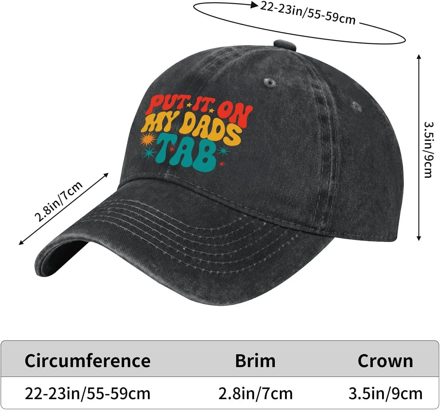 Your Dad is My Cardio Hat for Womens Washed Distressed Baseball Cap Funny Washed Dad Hat Fitted